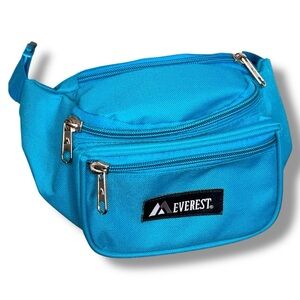 Vintage Everest Teal Blue Fanny Pack Belt Bag Unisex Travel Hiking